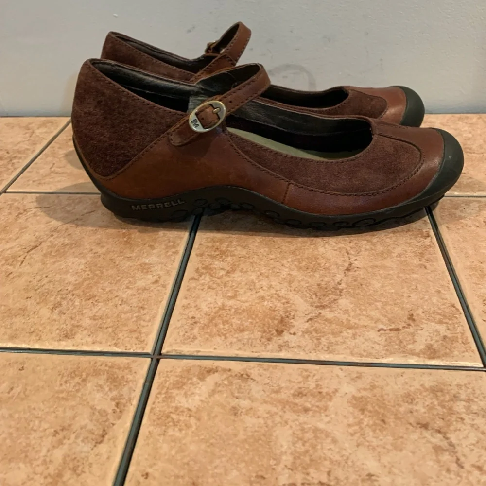 Merrell Plaza MJ Mary Jane Saddle Shoes Brown size 9.5 - Picture 5 of 8